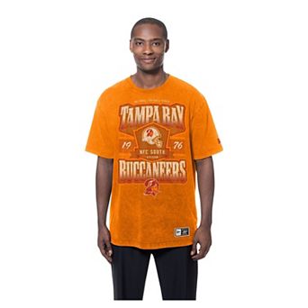 Men's New Era Orange Tampa Bay Buccaneers Throwback Mineral Wash T-Shirt