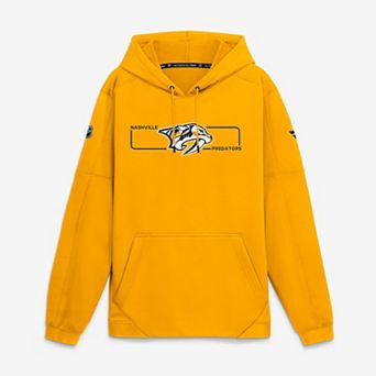 Men's Fanatics Gold Nashville Predators Authentic Pro Rink Fleece Pullover Hoodie