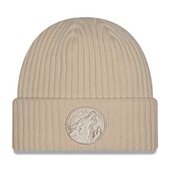 Men's New Era Cream Minnesota Timberwolves Color Pack Cuffed Knit Hat