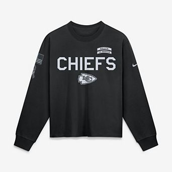 Women's Nike Black Kansas City Chiefs 2026 Salute to Service Sideline Long Sleeve T-Shirt