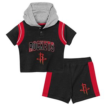 Toddler Outerstuff Black Houston Rockets Get Back Short Sleeve Hoodie & Shorts Two-Pack Set