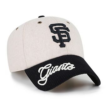 Men's '47 Natural/Black San Francisco Giants Rope Script Clean Up Adjustable Hat