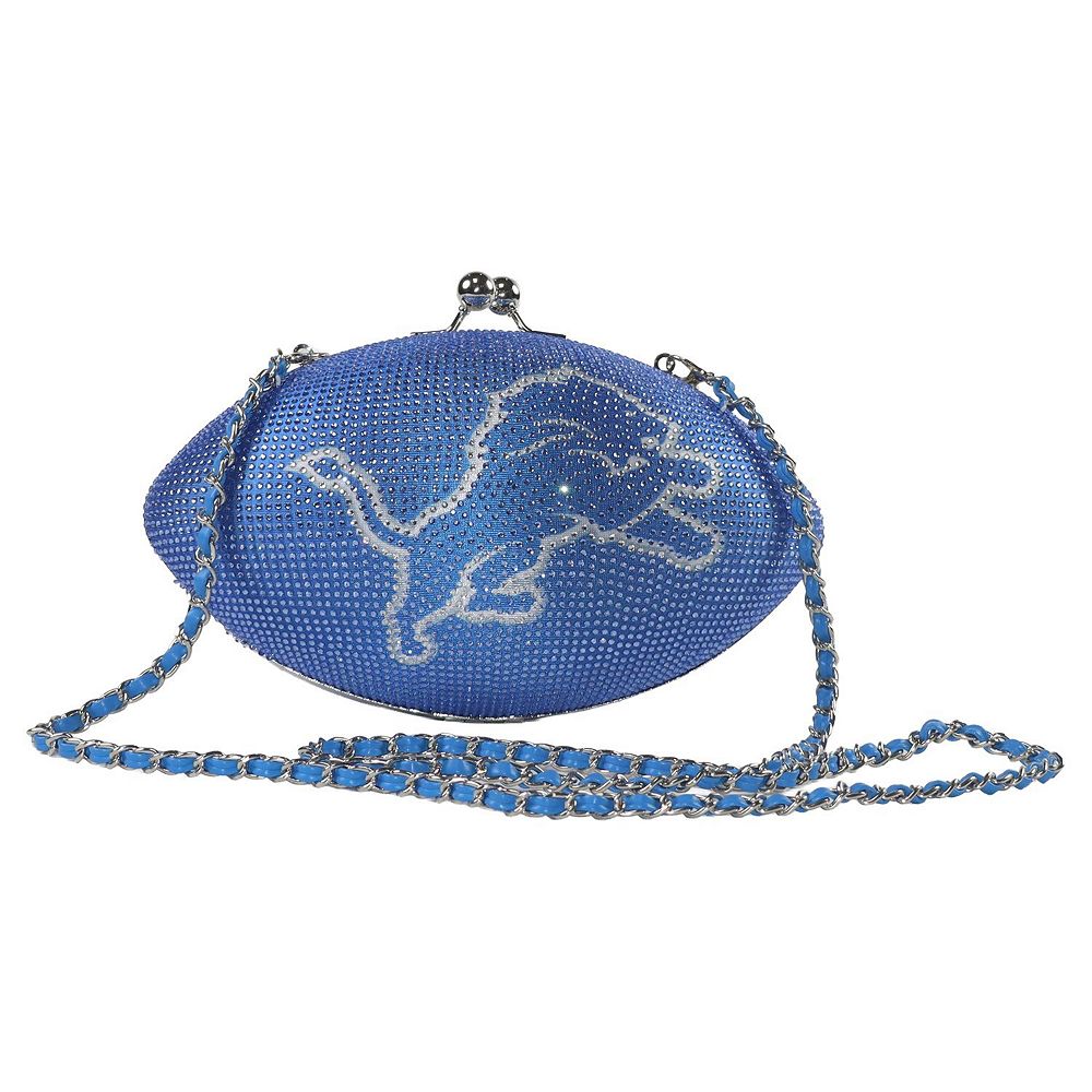 Women's Cuce Detroit Lions Team Color Crystal Football Purse