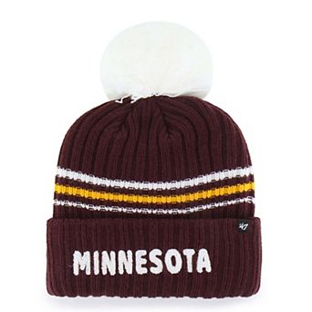 Women's '47 Maroon Minnesota Golden Gophers Seasonal Fuzzy Script Big Pom Knit Hat