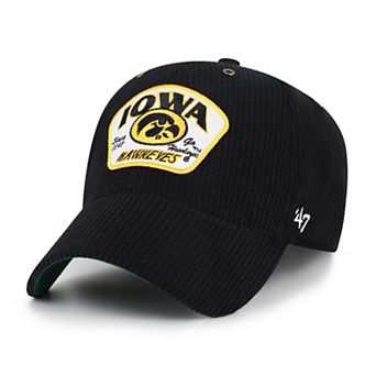 Unisex '47 Black Iowa Hawkeyes Accordia Corduroy MVP Adjustable Hat