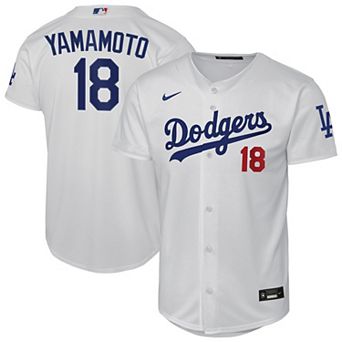 Youth Nike Yoshinobu Yamamoto White Los Angeles Dodgers Home Stadium Jersey