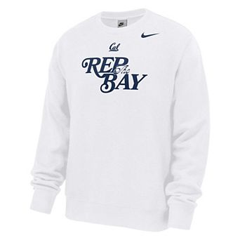 Men's Nike White Cal Bears Rep the Bay Club Fleece Sweatshirt