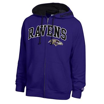 Men's Champion Purple/Black Baltimore Ravens Full-Zip Hoodie