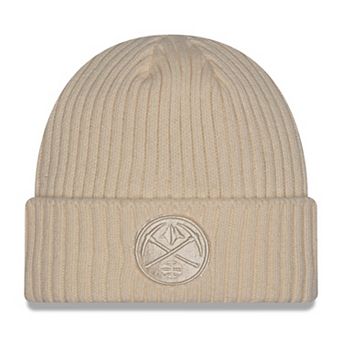 Men's New Era Cream Denver Nuggets Color Pack Cuffed Knit Hat