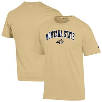 Men's Champion Gold Montana State Bobcats Arch Logo T-Shirt
