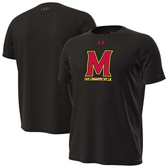 Men's Under Armour Black Maryland Terrapins Primary Tech Stretch T-Shirt