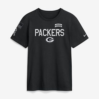 Men's Nike Black Green Bay Packers 2026 Salute to Service Sideline Dri-FIT T-Shirt