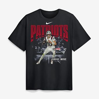 Men's Nike Drake Maye Black New England Patriots Player Graphic Max90 T-Shirt