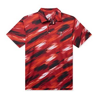Men's Chubbies Red Tampa Bay Buccaneers Color Blitz Polo