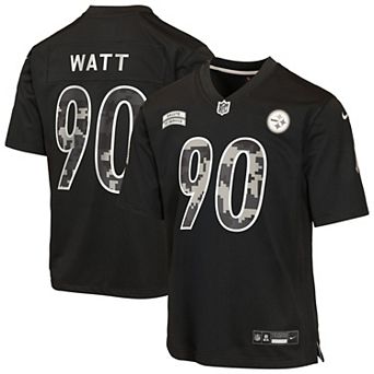 Youth Nike T.J. Watt Black Pittsburgh Steelers 2026 Salute to Service Game Jersey