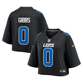 Women's Nike Jahmyr Gibbs Black Detroit Lions Cropped Fashion Game Jersey