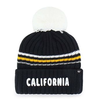 Women's '47 Navy Cal Bears Seasonal Fuzzy Script Big Pom Knit Hat