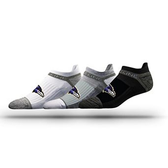 Unisex Strideline Baltimore Ravens Three-Pack Team Logo Ankle Socks Set
