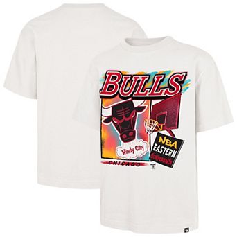 Men's '47 Cream Chicago Bulls City Paint Reed Foundation T-Shirt