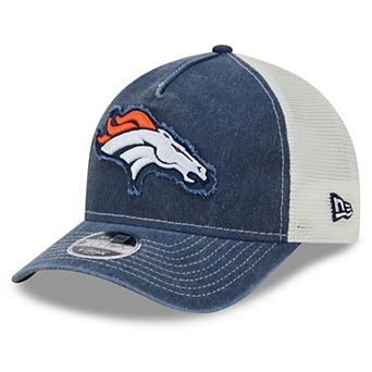 Youth New Era Navy Denver Broncos Fan 9FORTY A-Frame Trucker Adjustable Hat