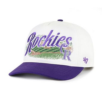 Men's '47 White/Purple Colorado Rockies Enfield Hitch Adjustable Hat