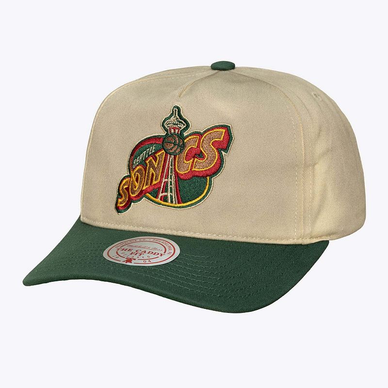 Men's Mitchell & Ness Cream Seattle SuperSonics Hardwood Classics Retro ...