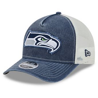 Youth New Era College Navy Seattle Seahawks Fan 9FORTY A-Frame Trucker Adjustable Hat