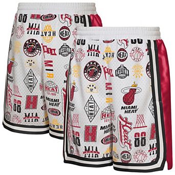 Youth Outerstuff White Miami Heat Ball Hog Dazzle Basketball Short