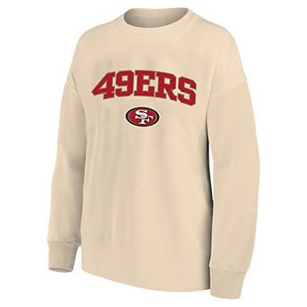 Women's Mitchell & Ness Cream San Francisco 49ers Heart & Soul Plus Size Sweatshirt