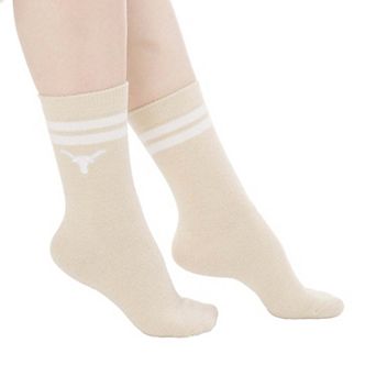 Women's ZooZatz Cream Texas Longhorns Victory Plush Socks
