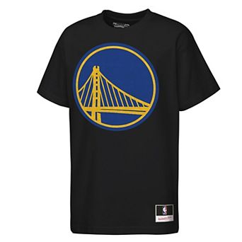Youth Mitchell & Ness Black Golden State Warriors Big Face Mascot T-Shirt