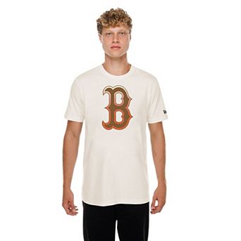 Men's New Era Natural Boston Red Sox Pumpkin Spice T-Shirt