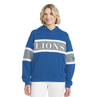 Women's WEAR by Erin Andrews Blue Detroit Lions Stripe Hoodie