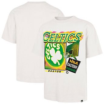 Men's '47 Cream Boston Celtics City Paint Reed Foundation T-Shirt