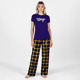 Women's Concepts Sport Purple Minnesota Vikings Plus Size Highland Sleep Set
