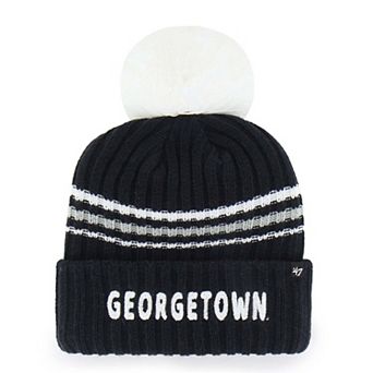 Women's '47 Navy Georgetown Hoyas Seasonal Fuzzy Script Big Pom Knit Hat