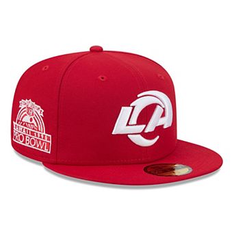 Men's New Era Scarlet Los Angeles Rams Main Patch 59FIFTY Fitted Hat