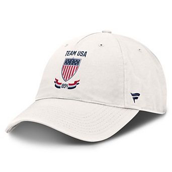 Men's Fanatics Cream Team USA Flag Adjustable Hat