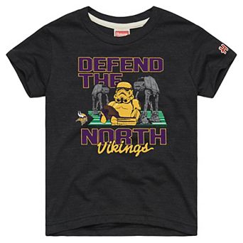 Toddler Homage Charcoal Minnesota Vikings NFL x Star Wars Dark Side Tri-Blend T-Shirt
