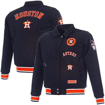 Women's JH Design Navy Houston Astros Reversible Wool Full-Snap Jacket