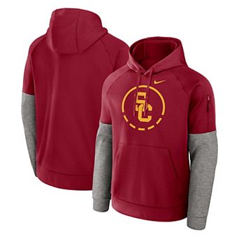 Men's Nike Cardinal USC Trojans Primetime Basketball Therma-FIT Raglan Fleece Hoodie