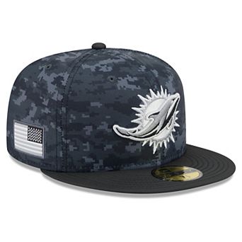 Men's New Era Black Miami Dolphins 2026 Salute To Service 59FIFTY Fitted Hat