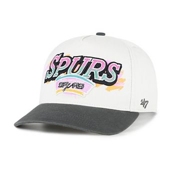 Men's '47 Cream/Black San Antonio Spurs City Paint Hitch Adjustable Hat