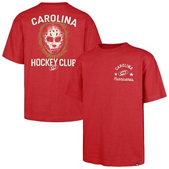 Men's '47 Red Carolina Hurricanes HPD Mask Foundation T-Shirt
