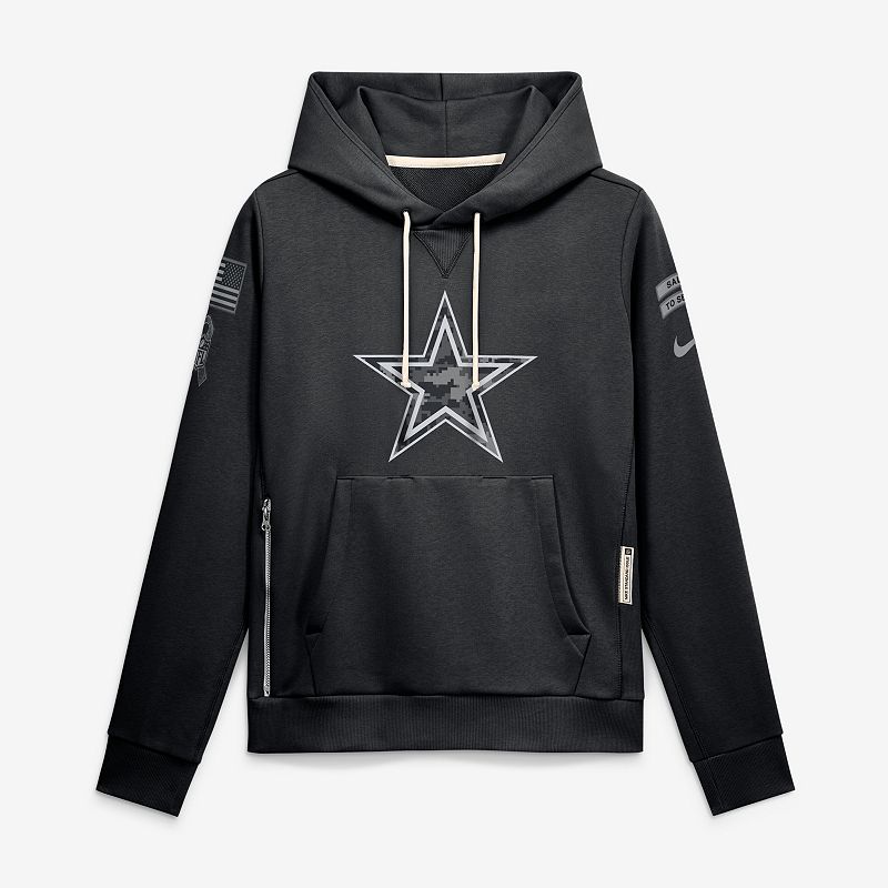 Nike Black Dallas Cowboys 2026 Salute to Service Sideline Dri-FIT Pullover Hoodie