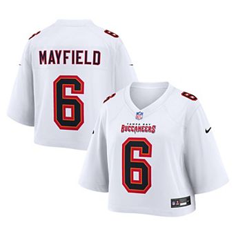 Women's Nike Baker Mayfield White Tampa Bay Buccaneers Cropped Fashion Game Jersey