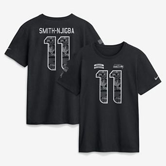 Men's Nike Jaxon Smith-Njigba Black Seattle Seahawks 2026 Salute to Service Name & Number T-Shirt