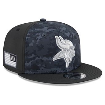 Men's New Era Black Minnesota Vikings 2026 Salute To Service 9FIFTY Snapback Hat