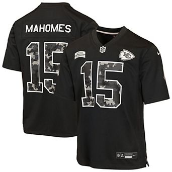 Youth Nike Patrick Mahomes Black Kansas City Chiefs 2026 Salute to Service Game Jersey