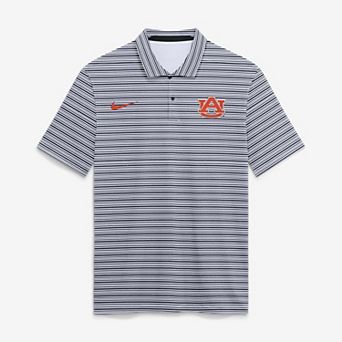 Men's Nike Navy Auburn Tigers Primetime Vapor Striped Dri-FIT Polo